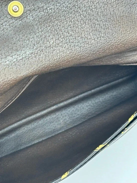 Longchamp Brown & Gold Leather Clutch - Picture 4 of 11